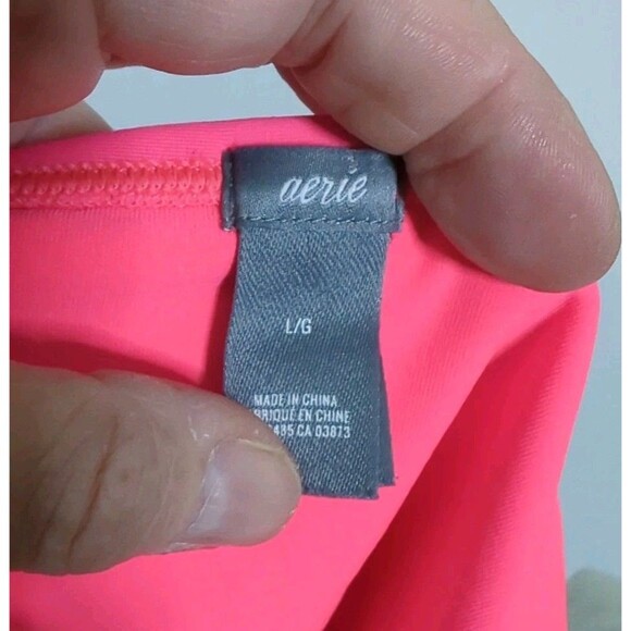 NWOT Aerie Bridget 36D Top Sz Large Bottom Neon Pink 2 Piece Bikini Swimsuit - Picture 16 of 16